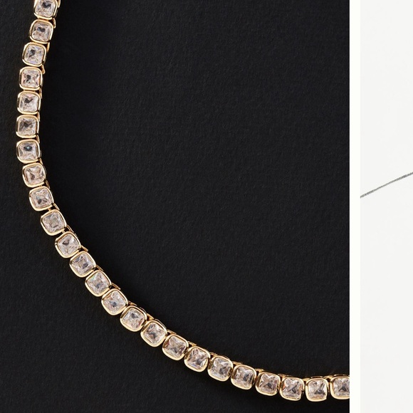 NWT modern tennis necklace - Picture 2 of 10